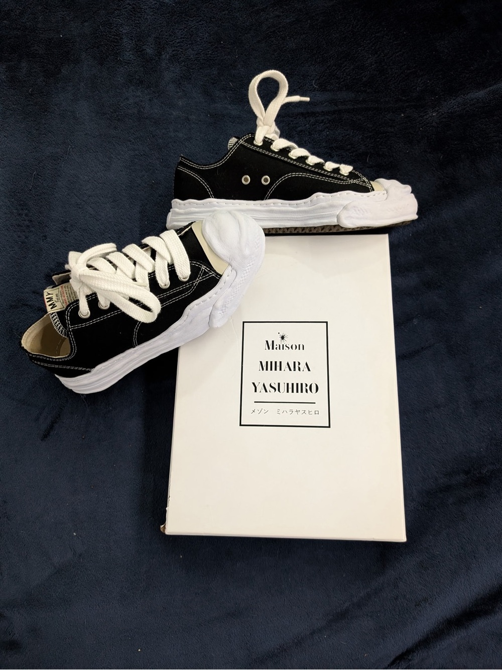 Miharayasuhiro Black & White Kids Low-Top Sneakers